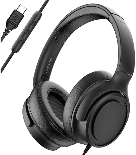 Amazon.co.jp: USB C オーバーイヤーヘッドホン 有線 USB-C/Type C